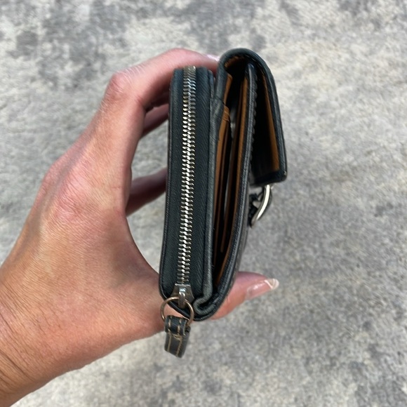 Vintage Coach Black Leather Buckle Wallet Continental - Picture 7 of 15